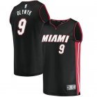 Camiseta Kelly Olynyk 9 Miami Heat Icon Edition Negro Hombre